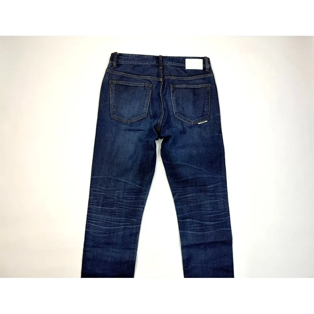 LAB101 Slim Fit Denim Jeans Mens 30 NWOT $175 Cotton 5 Pockets Flat‎ Front Blue